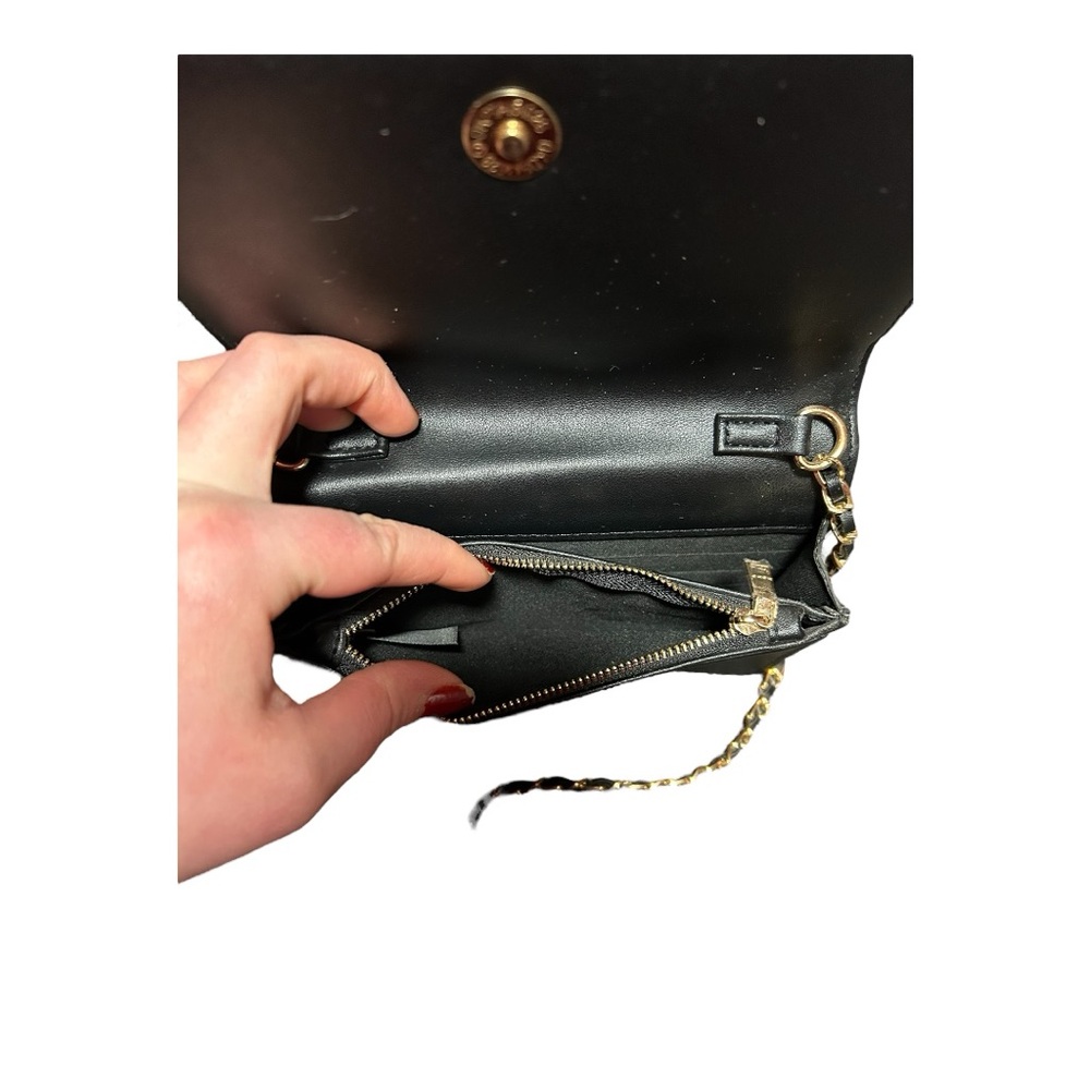 Bebe Black and Gold Mini Quilted Bag - Picture 7 of 7